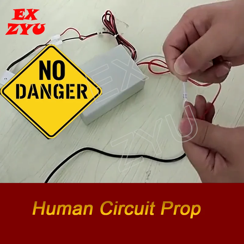 Human Circuit Prop Real Life Escape Room Game Hold Hands to Open 12V Magnet Lock in Chamber Room