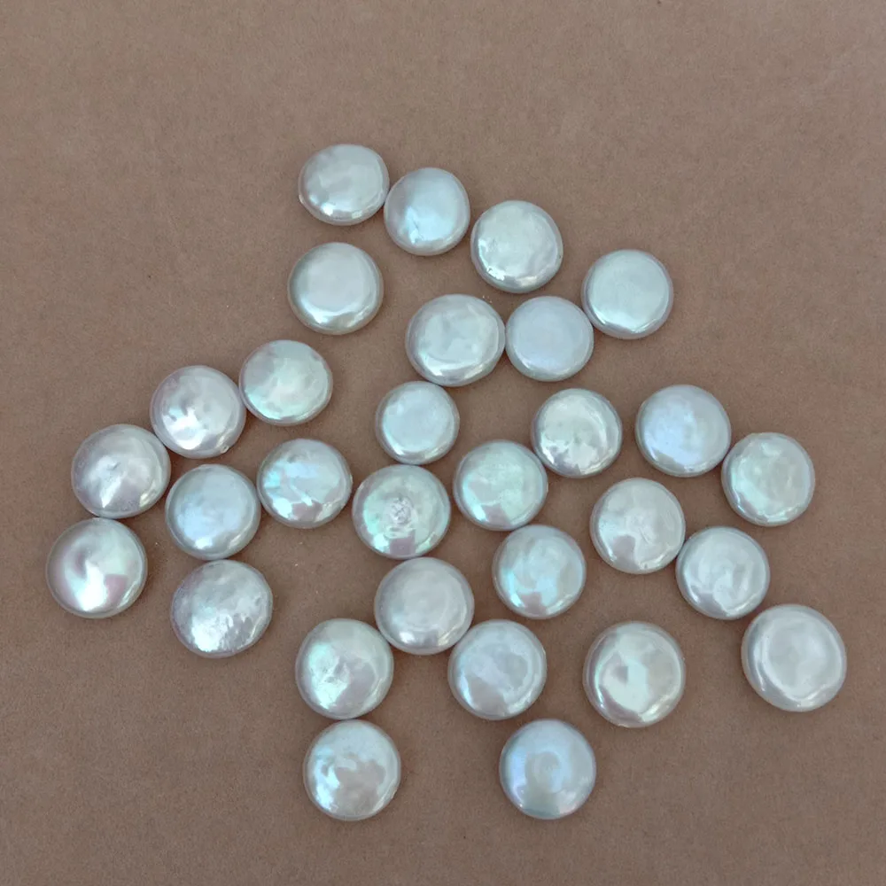 free shipping 5 pcs/lot 12-14 mm coin shape AAA PEARL bead,100% nature freshwater pearl with big baroque shape,full,half,no hole