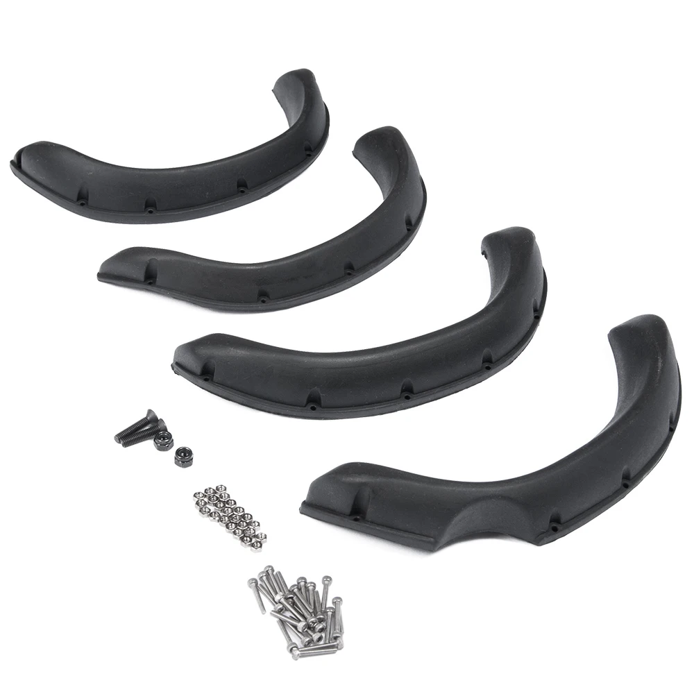 AXSPEED 4Pcs Rubber Fender Flares Prevent Scratch Wheel Eyebrow for Tamiya TF2 Mojave 1/10  RC Crawler Body Parts