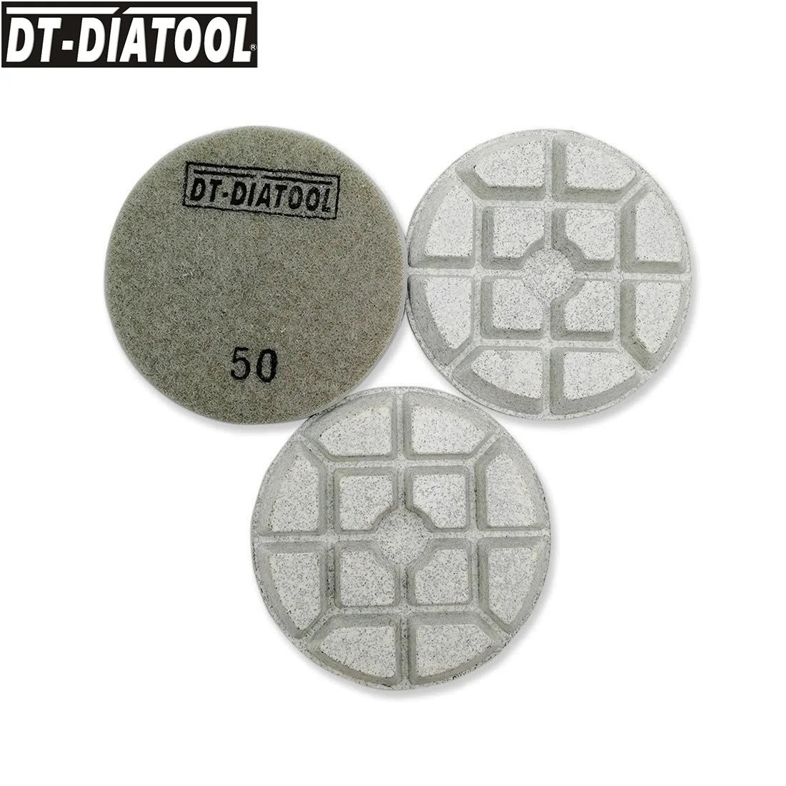 Imagem -04 - Dt-diatool Peças Conjunto Diâmetro 80 mm Polegada Diamante Almofada de Polimento Concreto Resina Bond Lixar Discos para Reparação Piso Concreto