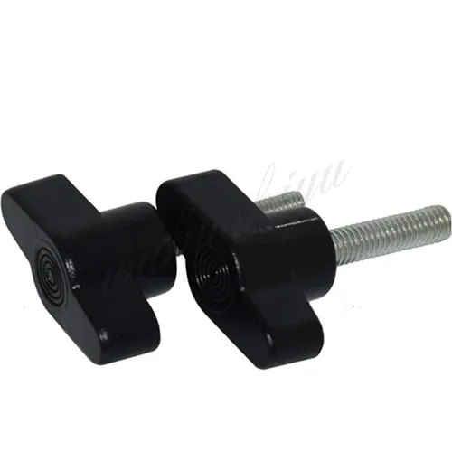 Imagen 2 del producto 1 unidad M4 M5 M6 M8 M35 # Tornillo de apriete manual de baquelita ciruela de diámetro de cabeza/tornillo de perilla de mano de cabeza de plástico de mariposa