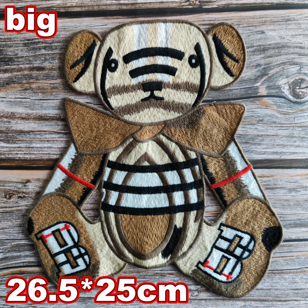 embroidery chenille letter bear patch,embroidered animal cartoon patches for coats bears badges cute girls appliques A211242