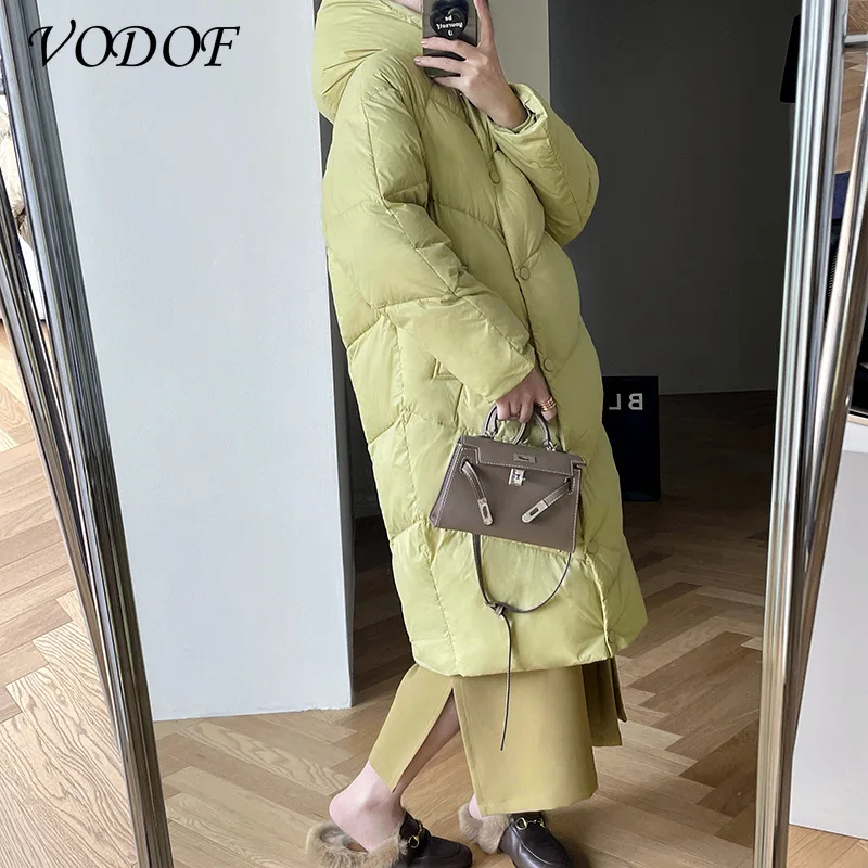 

VODOF 2021 Fashionable Coat Jacket Women's Hooded Warm Parkas Bio Fluff Parka Coat Hight Quality Female New Winter Collection