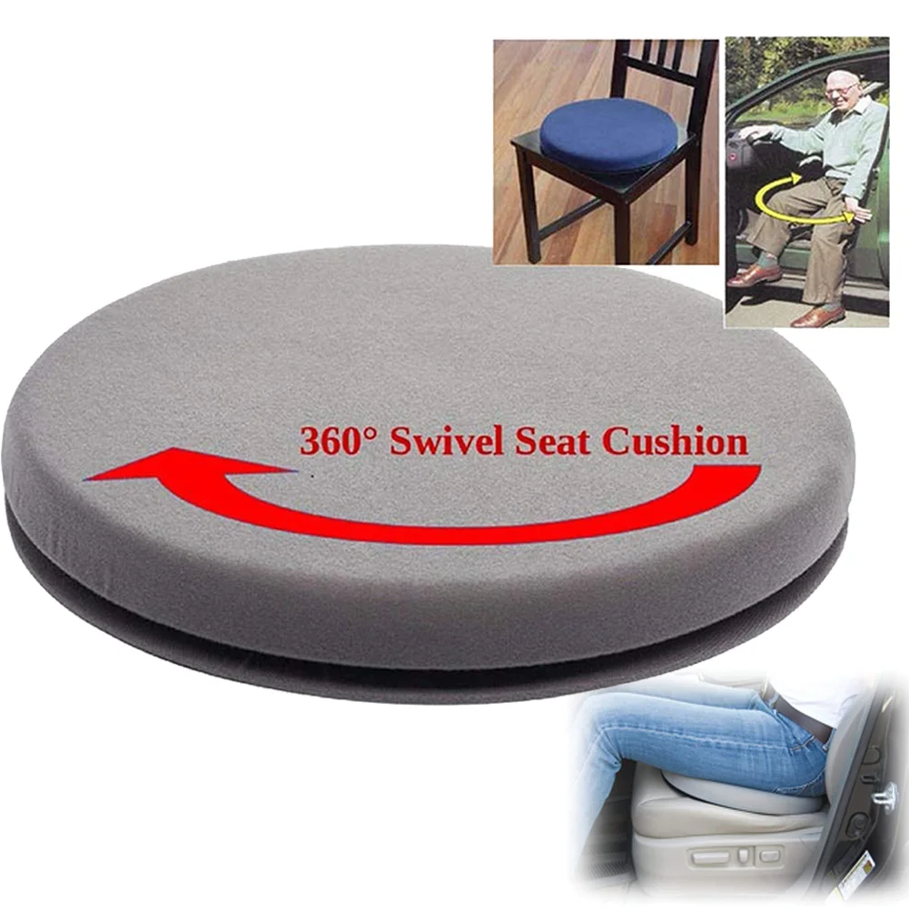 360 Degree Rotation Cushion Anti-skid Car Seat Foam Mobility Aid Chair Seat Revolving Cushion Swivel Car Memory Foam Mat