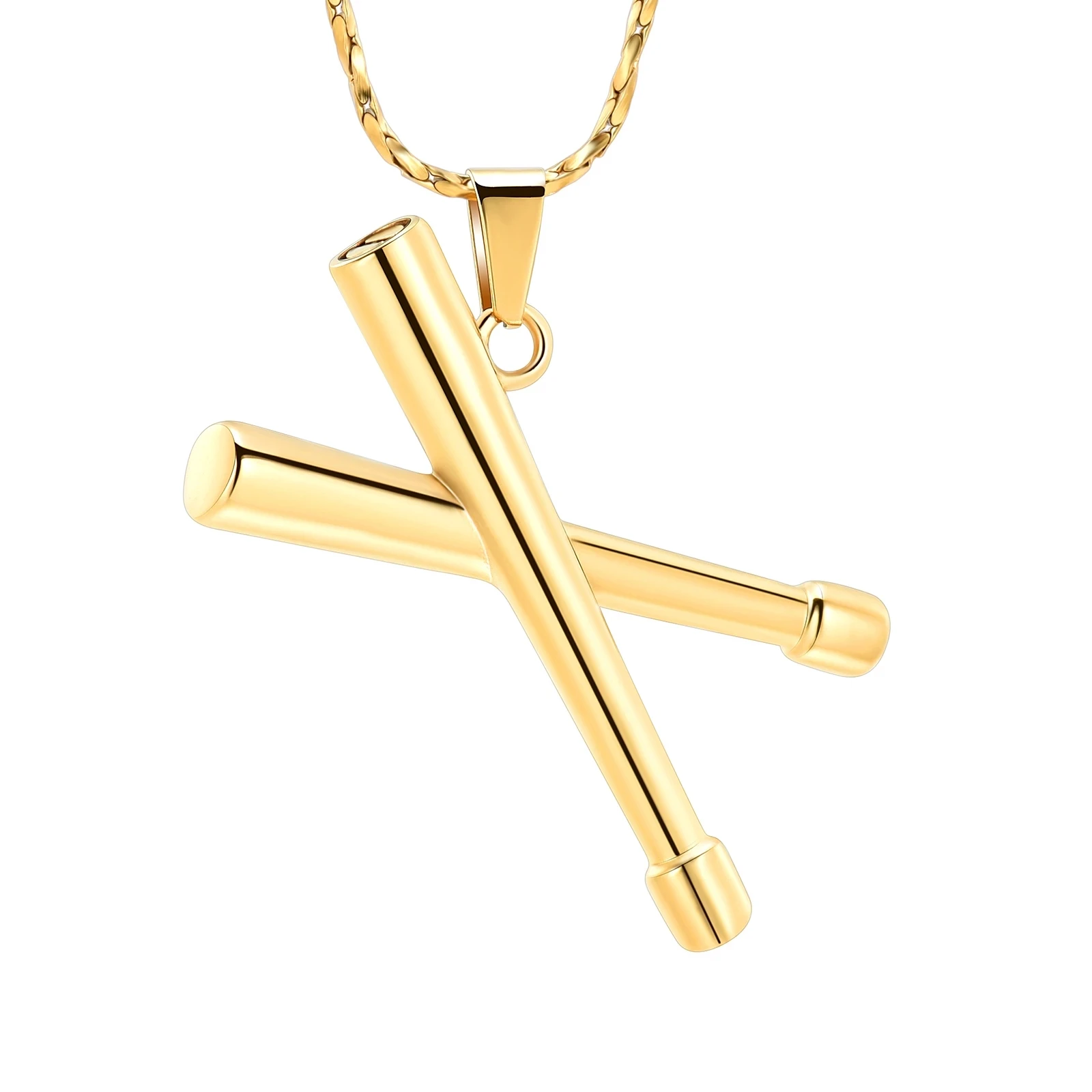 Musical Instrument Memorial Jewelry For Women Men Drumstick Stainless Steel Cremation Urn Necklace Keepsake Pendant