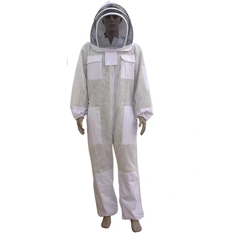 3 Layer Full Body Beekeeping Clothing Veil Hood Hat Clothes Jaket Protective Beekeeping Suit Beekeepers Bee Suit Equipment