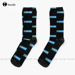 Best Seller Greggs Logo Merchandise Socks calzini neri da donna personalizzati personalizzati Unisex Adult Teen Youth Socks Fashion New