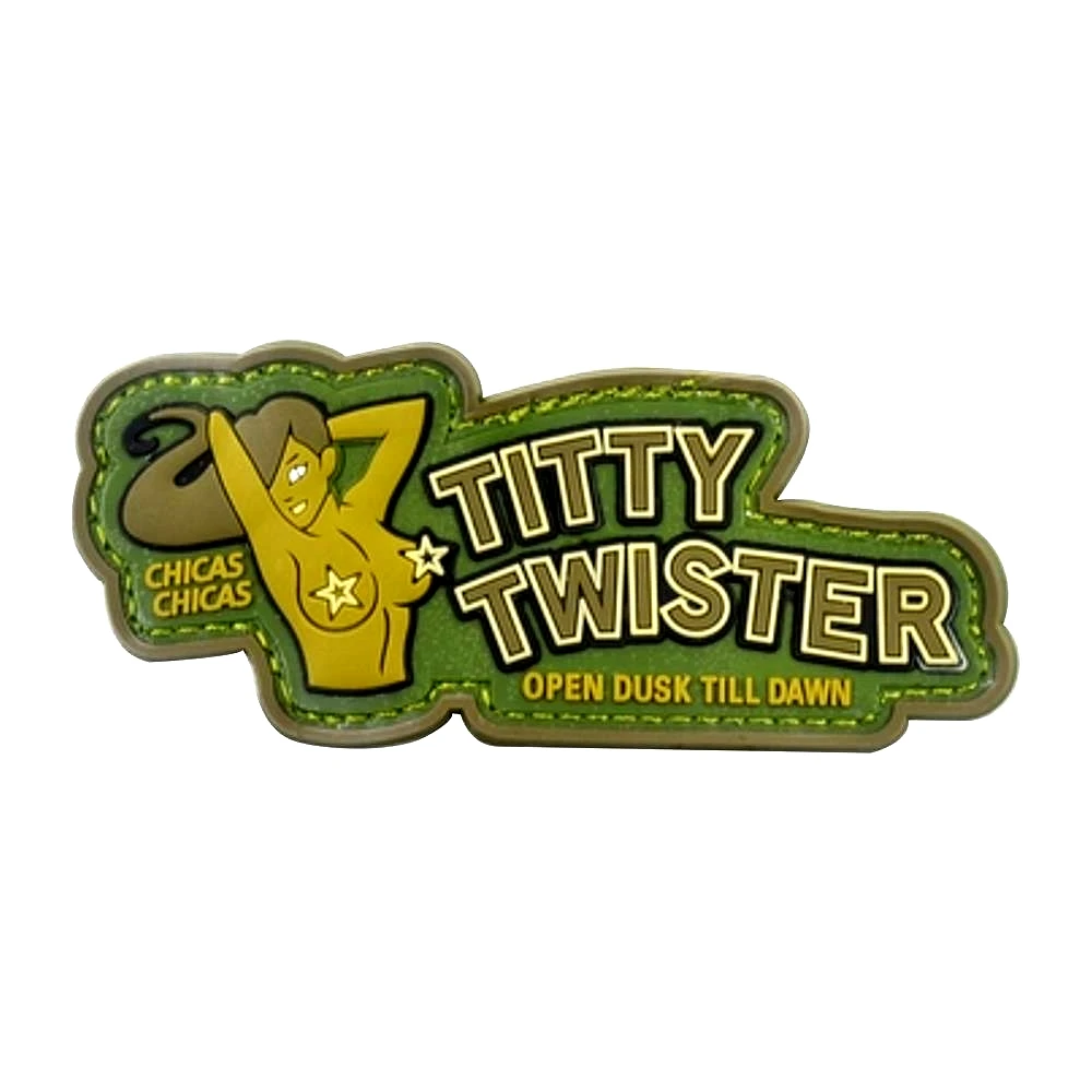 TITTY الاعصار البلاستيكية التصحيح شارة شارة العسكرية الزخرفية الخياطة زين الزينة التكتيكية بقع