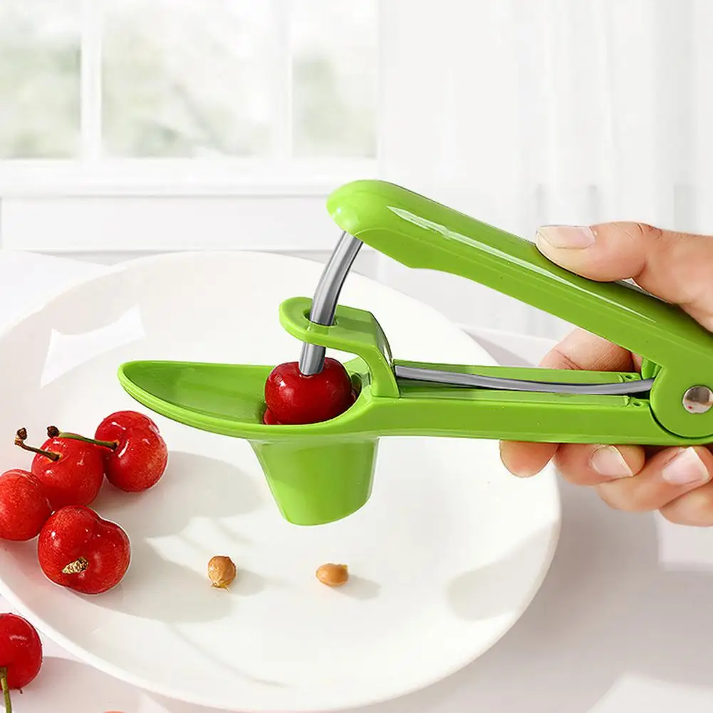 Cherry Pitter Kersen Corer Fruit Core Seed Remover Olijf Pitter Abs + Rvs Eenvoudig Te Bedienen Keuken Praktische Gadgets