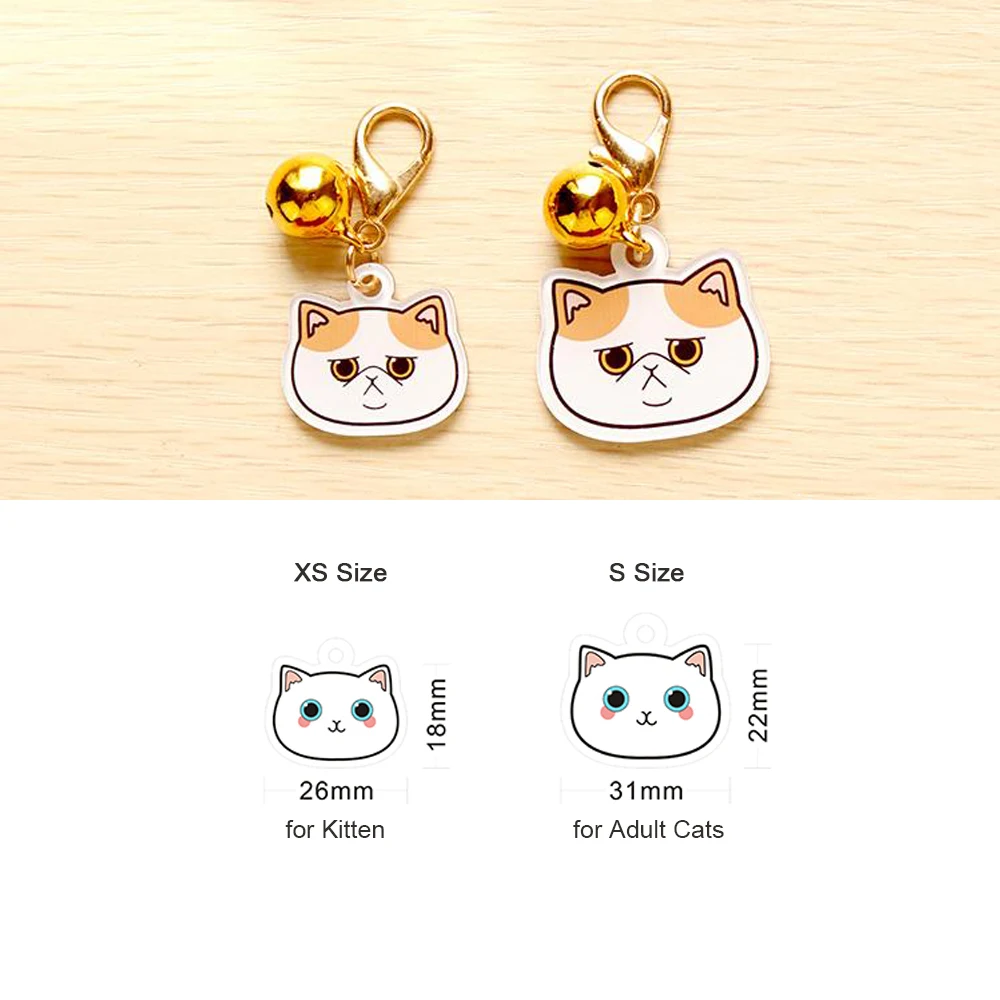 Personalized Cat Tag With Icon Handmade Acrylic ID Tag for Cats Collar Kitten Adorable Nameplate Pendent Pet Products