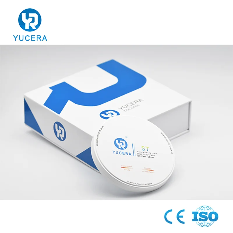 Yucera ST White Zirconia Block Open System Transmittance 43% for Dental Bridges Crowns Open System