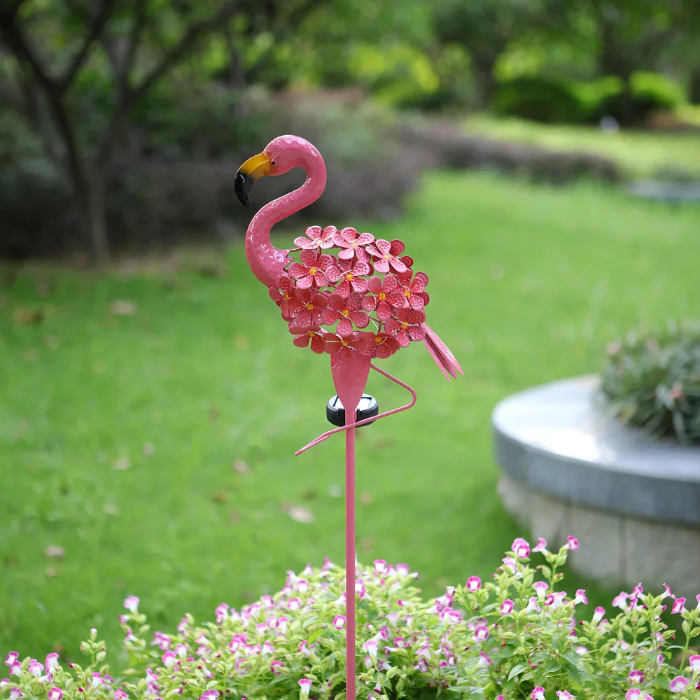 

PheiLa LED Solar Flamingo Landscape Lights Waterproof Creative Fairy Solar Lamp Powered by Sunlight for Outdoor Garden Decor