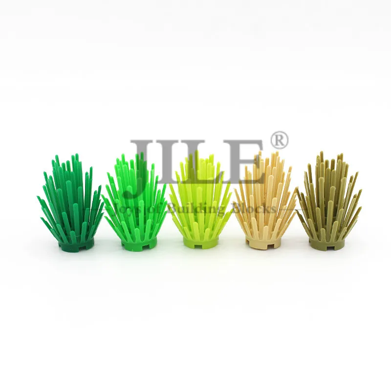 30pcs Moc Plant Prickly Bush 2x2x4 Building Blocks 6064 Garden Grass DIY Bricks Compatible with Flower Trees Jungle Parts Toys