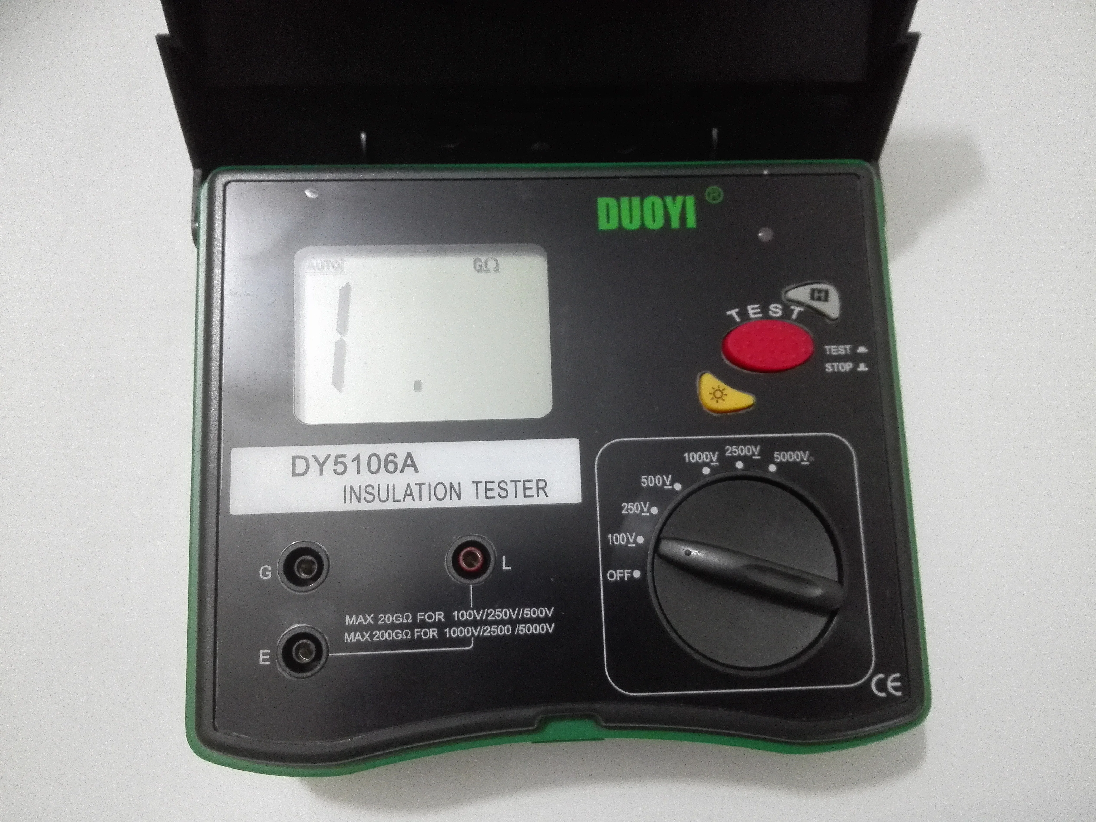 DY5106A Digital Insulation Resistance Tester Meter Voltmeter Megohmmeter 5000V