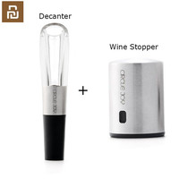 Youpin Circle Joy Smart Wine Stopper /Fast Decanter Dec Stainless Steel Vacuum Memory Wine Stopper Electric Stopper Wine