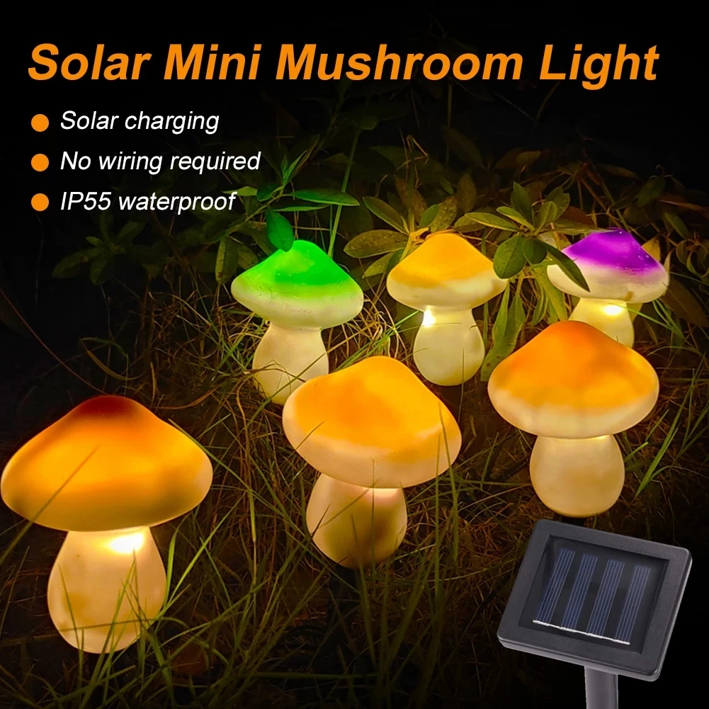 

Outdoor LED Solar Mushroom String Lights Waterproof Fairy Lights Street garland Lamp for Garden Christmas Decor Lighting