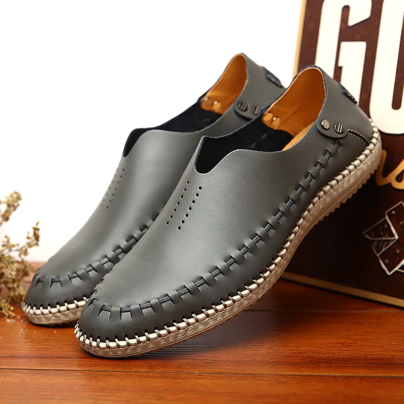 

Mens Loafers Lazy Shoes Driving Moccasins Non-slip Men Comfortable breathable soft loafers Business shoes Big size 885