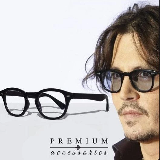 Eoome Classical Johnny Depp Style 17 Colors Optical Shape Acetate Vintage Eyewear Fast Delivery High Quality Myopia Glasses Men