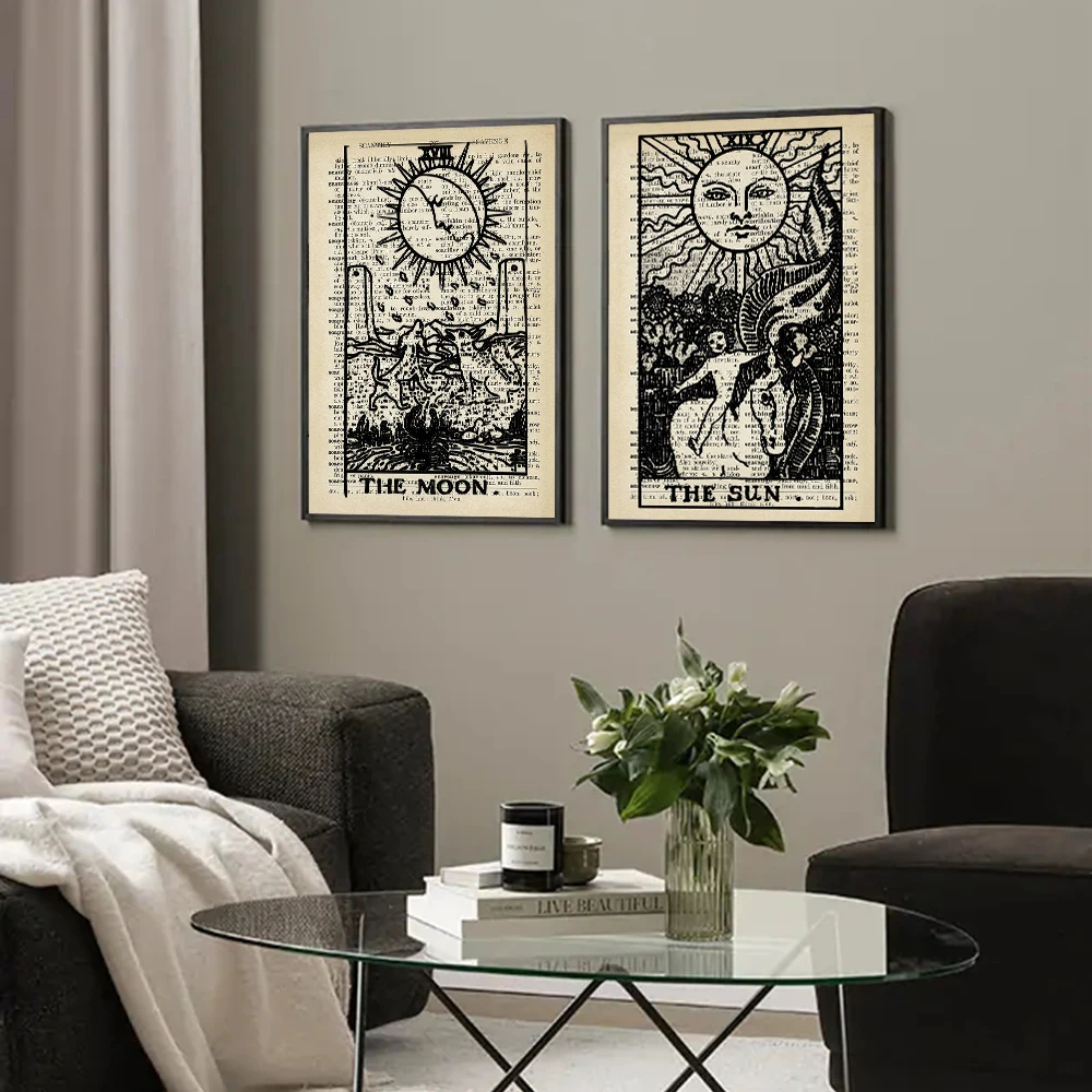 Tarot Dictionary Art Prints Card Lovers Wall Art Canvas Painting Wall Art Canvas Painting Pictures For Living Room Home Decor