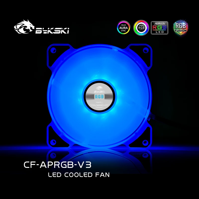 Bykski CF-APRGB-V3 Điều Chỉnh RGB Quạt Tản Nhiệt 120Mm Pc Ốp Lưng Tắt Tiếng Quạt Máy Tính Tản Nhiệt Làm Mát 12V LED