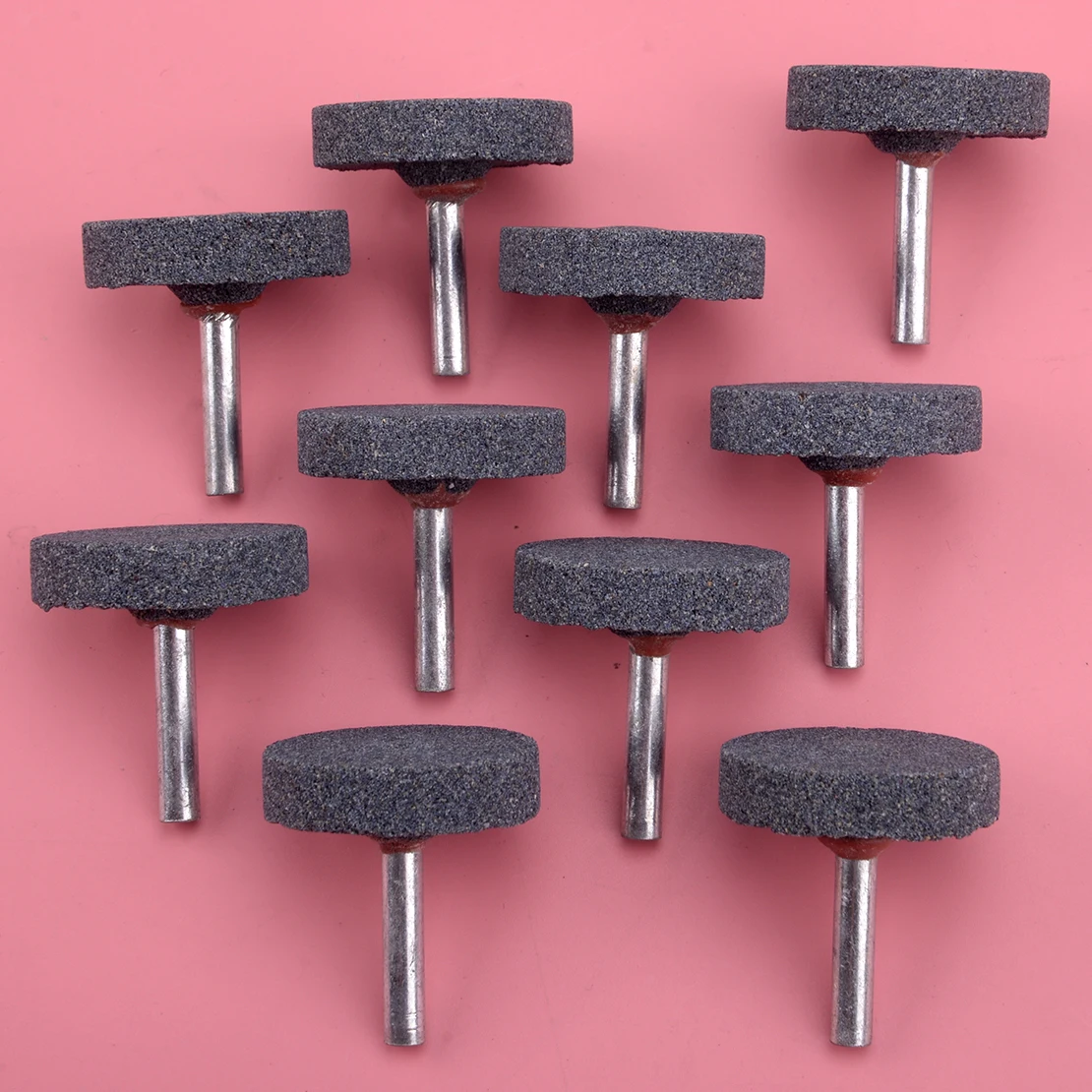 

10Pcs/Set 40mm T-shape Mounted Abrasive Grinding Cutting Stone Wheel Head For Drill Rotary Tool