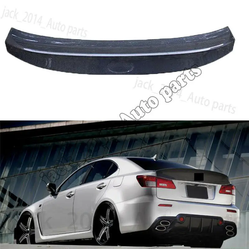 

Fit for 2006 2007 2008 2009 2010 2011 2012 2013 Lexus IS250 IS350 Real Carbon Fiber Trunk Spoiler Lip Wing