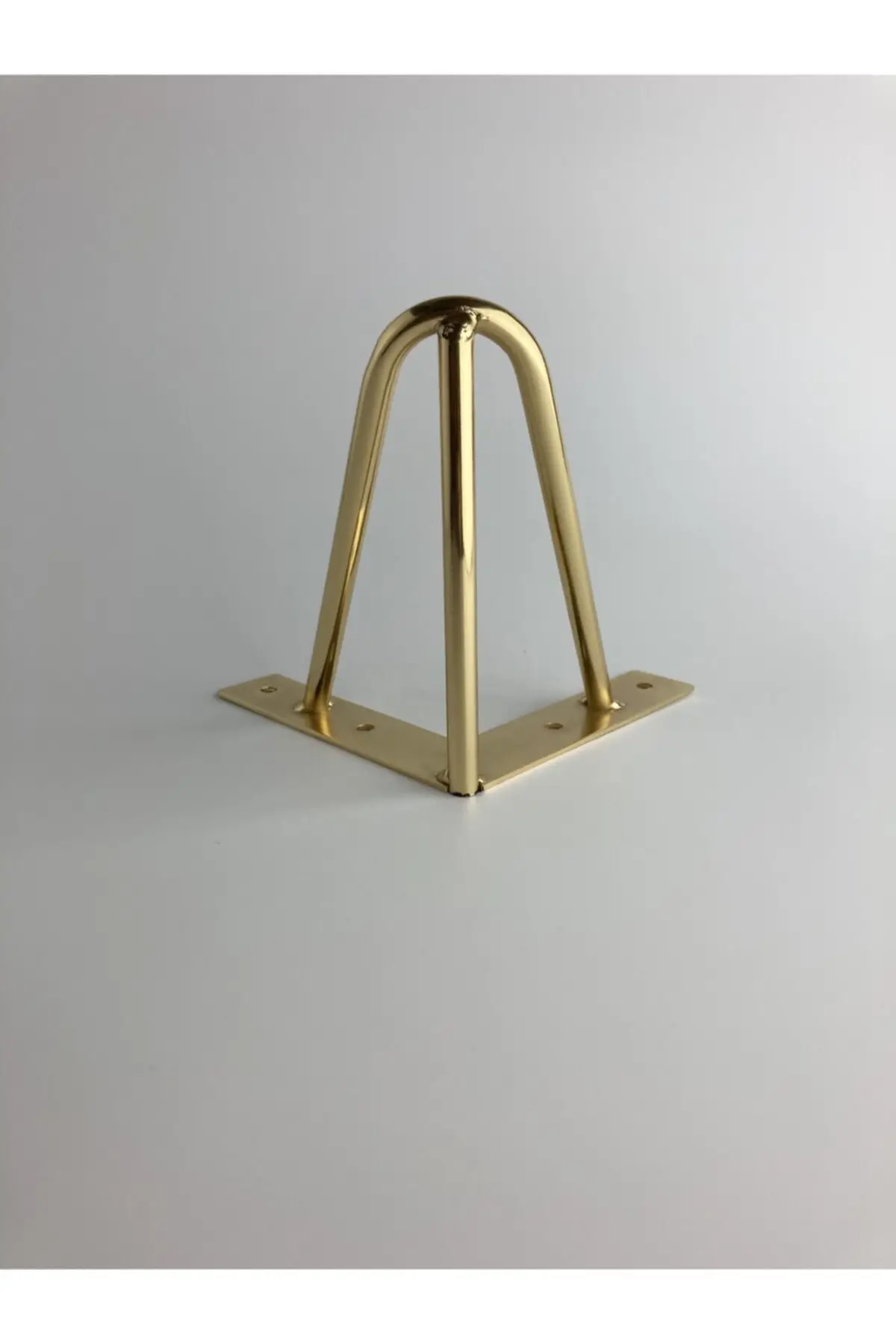 Lux Metal Multi-Purpose Foot, Sofa, Tv Unit, Robot Süpürgeye Suitable Gold Model 4 pcs