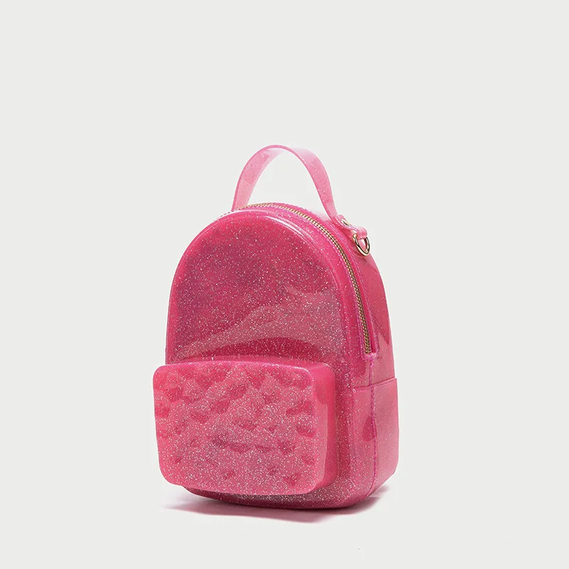 2022 New Fashion Retro Women Bag Solid Silicone Jelly Small Backpack Female Casual Simple Messenger Bag DB053