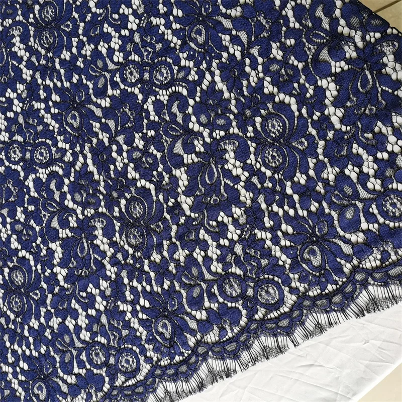 

1, 5x1, 5 метров/шт., африканская кружевная ткань, кружевное свадебное платье, Кружевная аппликация темно-синего цвета