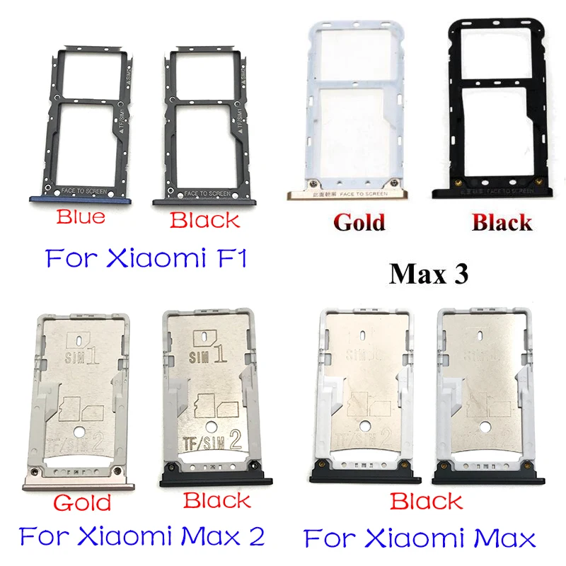 Neues sim karten zubehör für xiaomi mi max 2 3/für poco phone f1 sim kartens teck platz fach halter reparatur teil