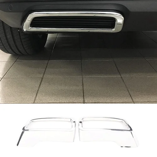 Para 2017-2022 Peugeot 3008 5008 4008 cubierta de tubo de escape de coche silenciador de escape trasero marco de garganta trasera ABS piezas de automóvil