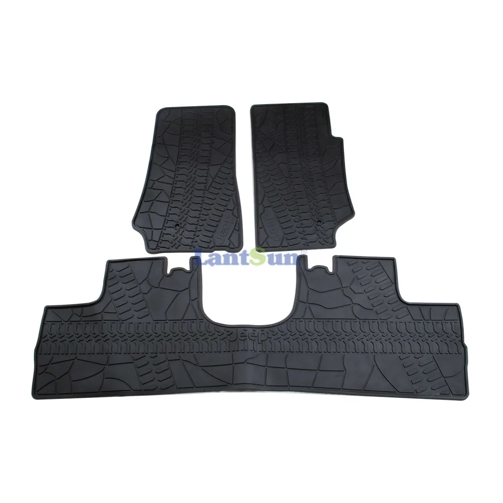 

J170 RUBBER JK 4x4 plastic floor foot mat for jeep wrangler JK 2007-2017 Lantsun