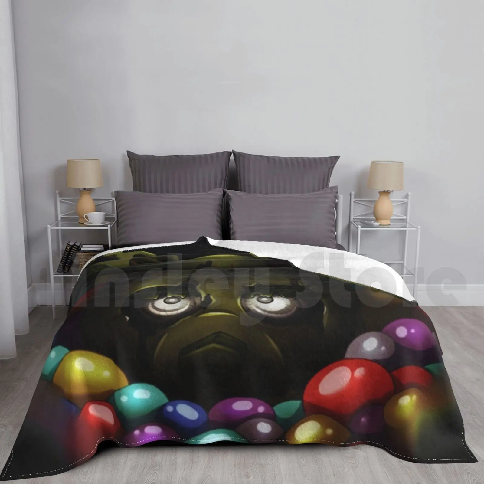 Springtrap-Into The Pit Blanket For Sofa Bed Travel Springtrap Fnaf Fnaf3 Five Nights At Into The Pit