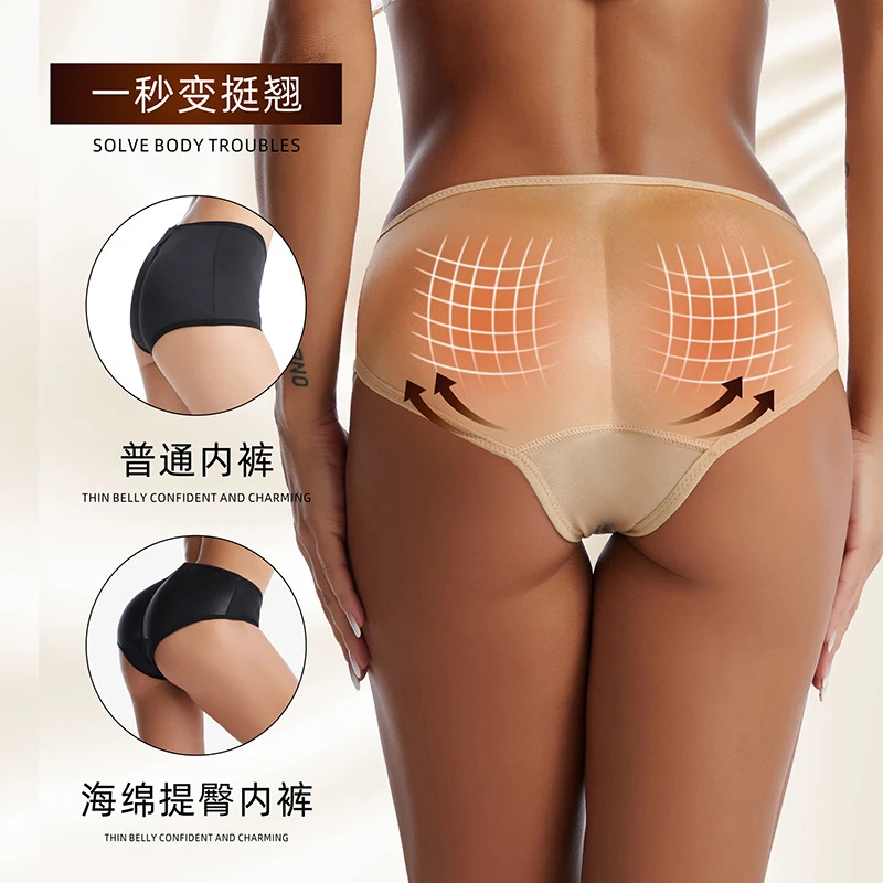 Women Sponge Padded Push Up Panties Butt Lifter Fake Ass Briefs Butt Hip Enhancer Seamless Control Panties Buttocks Lingerie