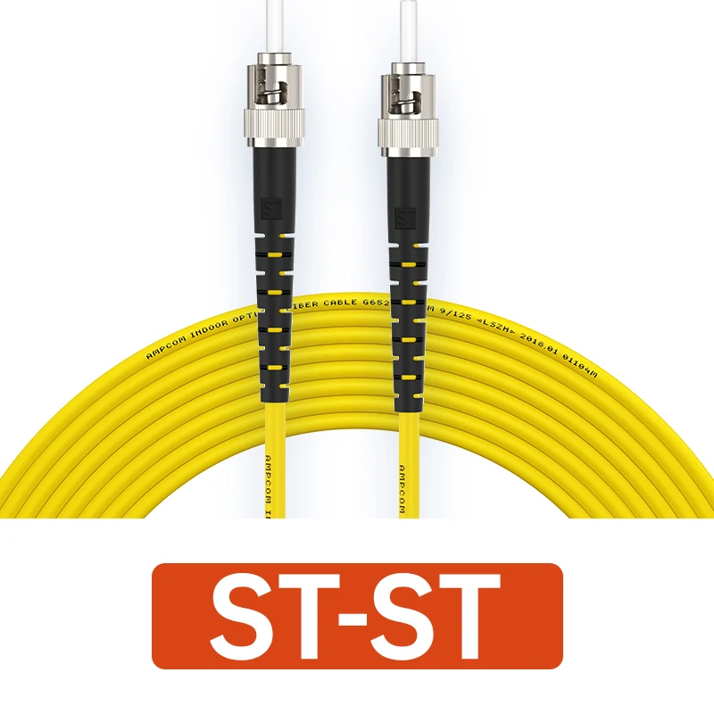Ampcom Sc Lc Fc St Optische Vezel Patch Kabel Simplex 9/125μm Upc Naar Upc Single-Mode Jumper single Mode Patch-Cord Smf OS2