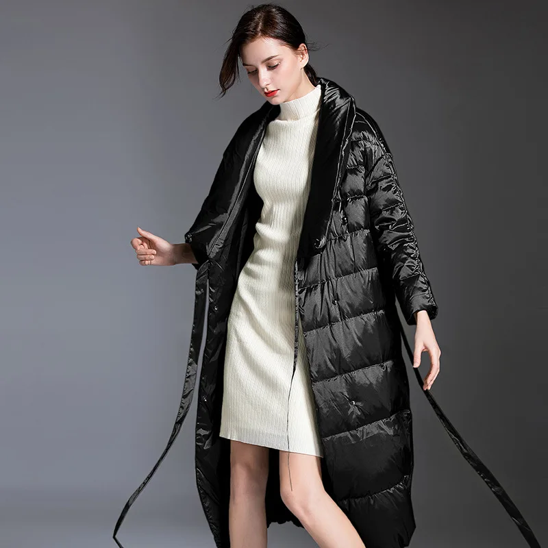 New Boollili 2023 Puffer Jacket Women 90% White Duck Down Winter Coat Women Jacket Elegant Warm Parka Long Veste Femme