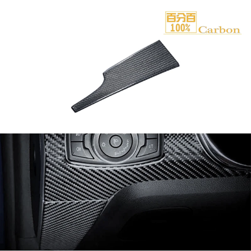 100% Carbon Fiber Interior Trims 10 piece Right Hand Driver Only For Ford Mustang 2015-2023