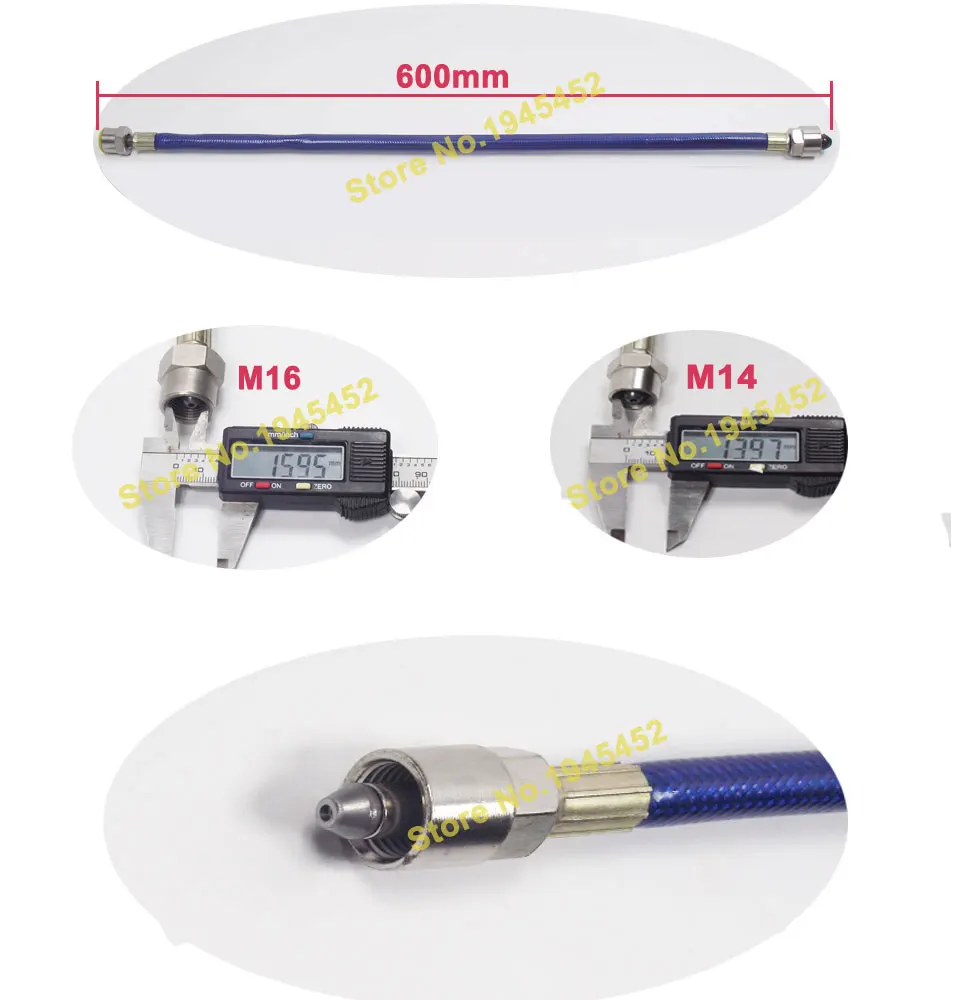 

High pressure diesel pipe of 60cm with M16 and M14 nuts, common rail fuel tube for common rail test bench