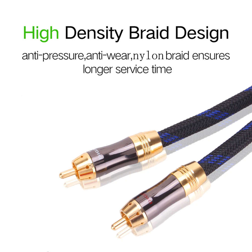 HIFI HIFI 2 Phono RCA to Twin Phono Cable stereo audio cable 2 RCA male to 2 RCA male  Audio stereo cable