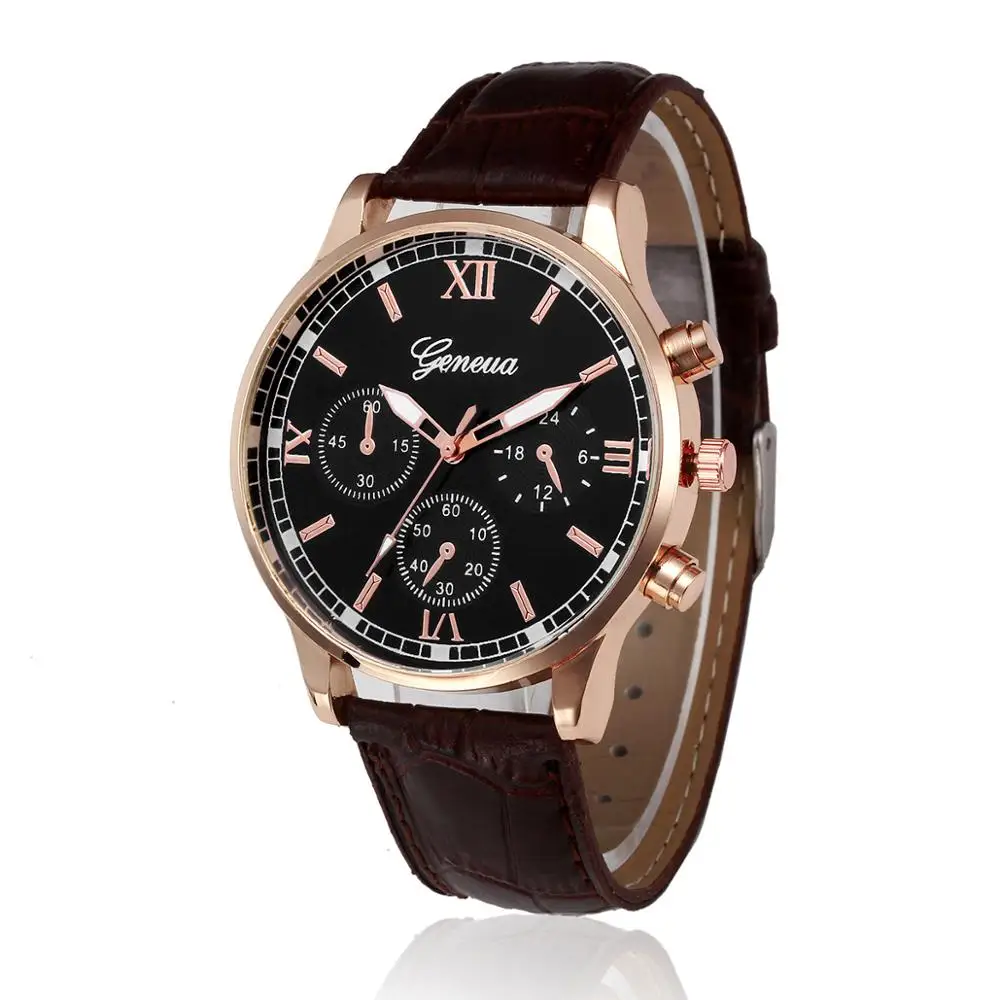 Men Business Watch Stylish Casual Men Classical Big Dial Leather Strap Watches Mature Style Quartz Clock Relogio Feminino 2019