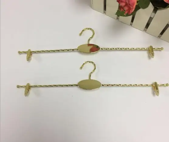 Rose Gold Metal Lingerie Hanger, Bra Hanger, Underwear Hanger with 2 Clips, Bra Underwear Rack