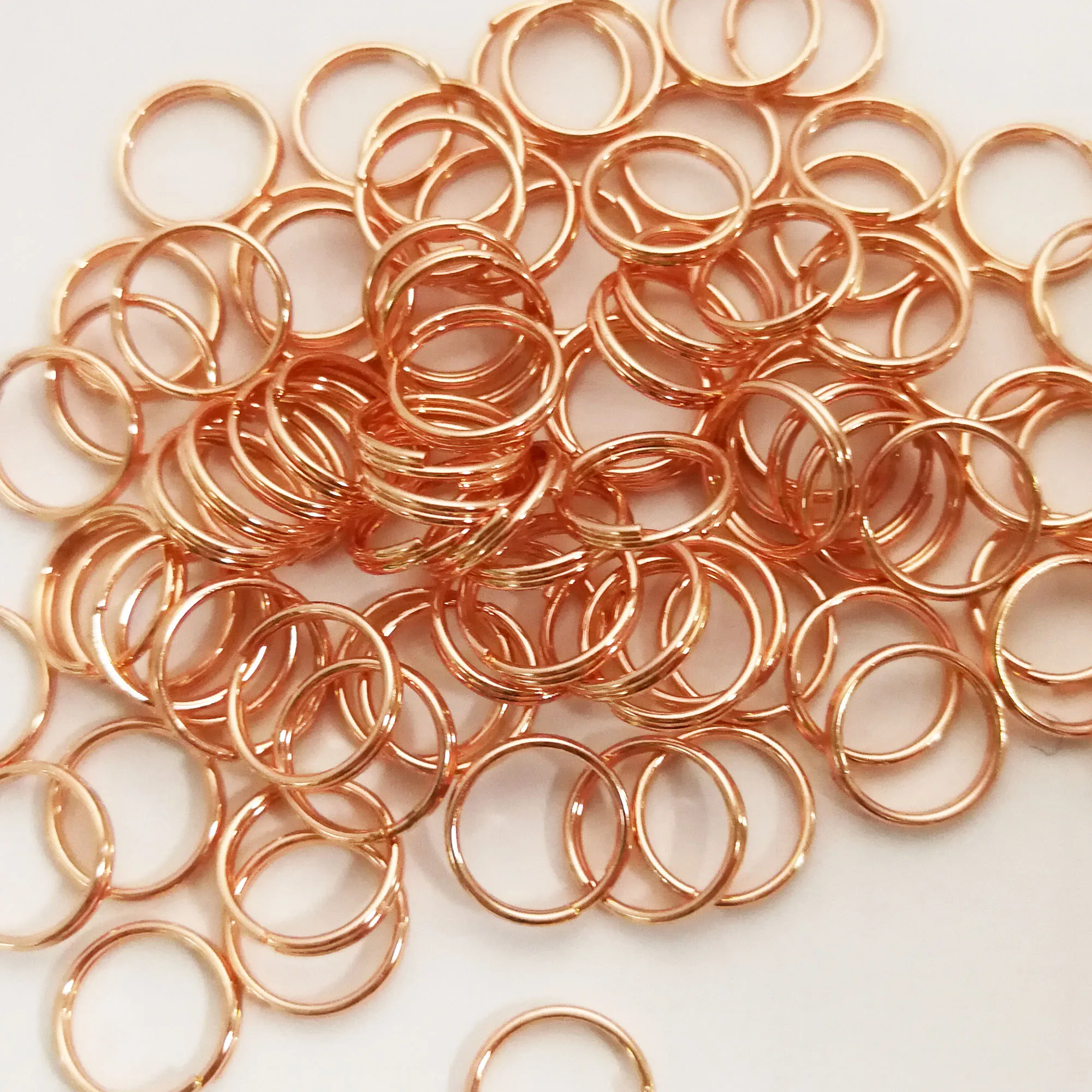 300-500 pcs Rose Gold split jump rings,Split Key Rings,leather key chain Key Rings,key chains key fob,o rings-8mm