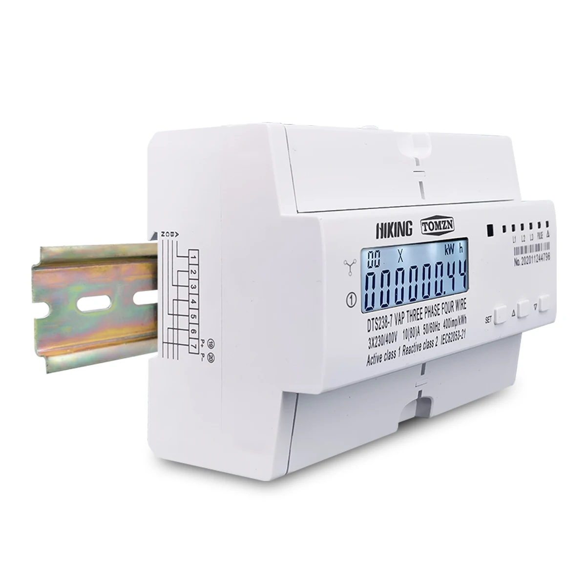 Three Phase 380V 80A Din rail energy meter with Over Under Voltage current limit protection Monitor Relays Protector