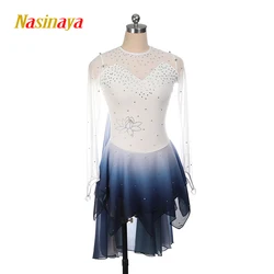 Nasinaya Figure Skating Competition Women's Dress Children's Rhythmic Gymnastics Performance Ink Painting Shining Rhinestones