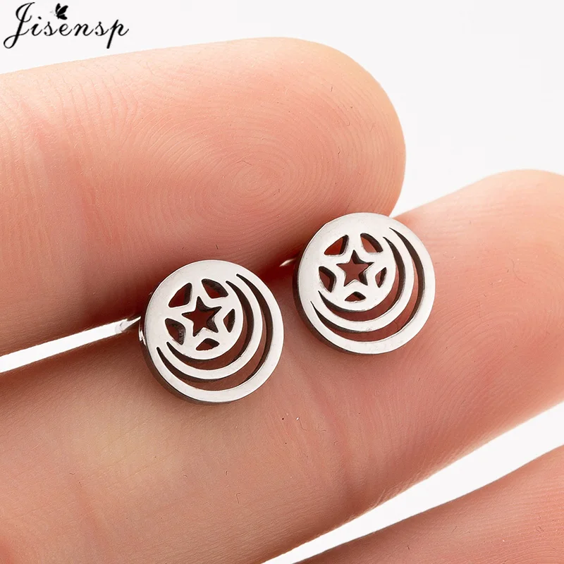 Women's Tiny Music Note Stainless Steel Stud Earrings