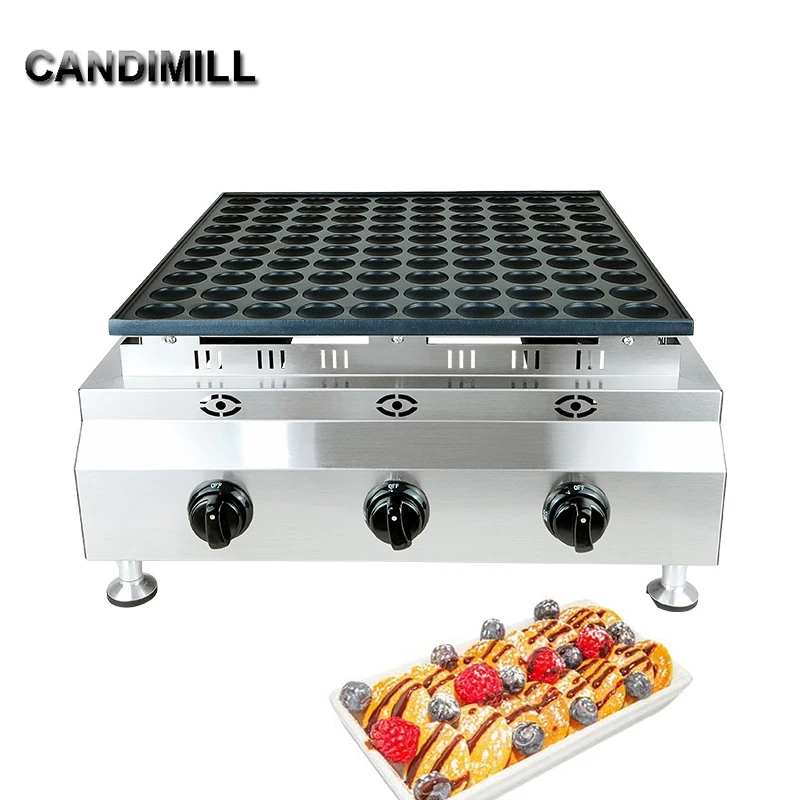 Pancake Maker 50/100 Holes Mini Dutch Pancakes Waffle Machine Poffertjes Grill Commercial Kitchen Use
