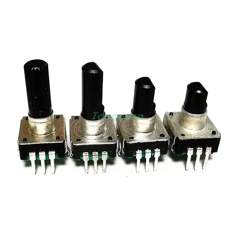 

1pc EC12 Car Audio Encoder With Switch 24 Position 360 Degree Rotation Shaft Length 19MM 14MM 12MM Digital Potentiometer 5Pins