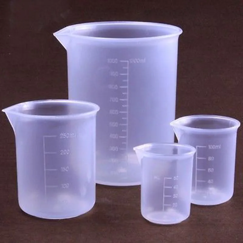 100ml Plastic Polypropylene PP Measuring Beaker Laboratory Kitchen With Spout