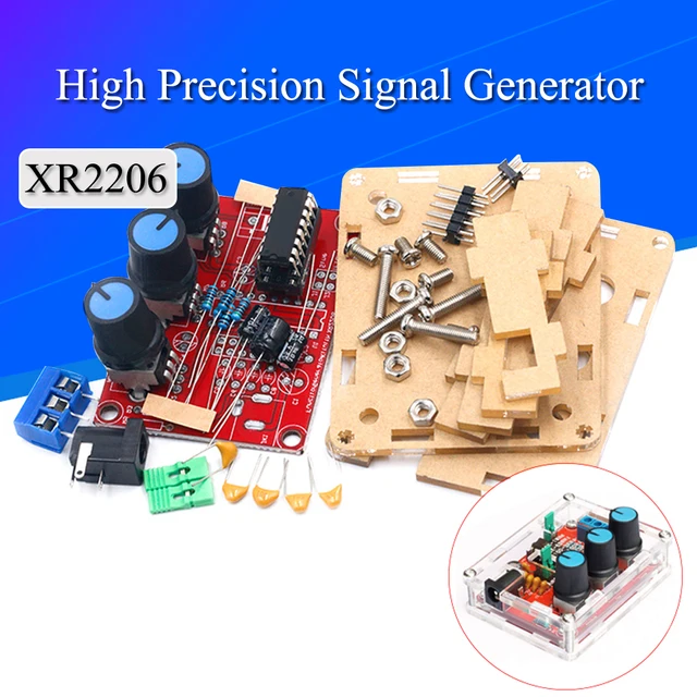 1Hz -1MHz XR2206 funkcja Generator sygnału zestaw DIY sinus/trójkąt/kwadratowy sygnał wyjściowy Generator regulowana częstotliwość amplituda