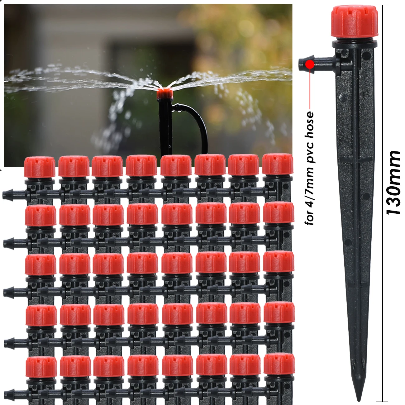 KESLA Garten Tropf Bewässerung System Einstellbar Sprinkler Tropfer 1/4'' Schlauch Ball Ventil Timer Bewässerung Blumen Rasen Gewächshaus – Detail 4